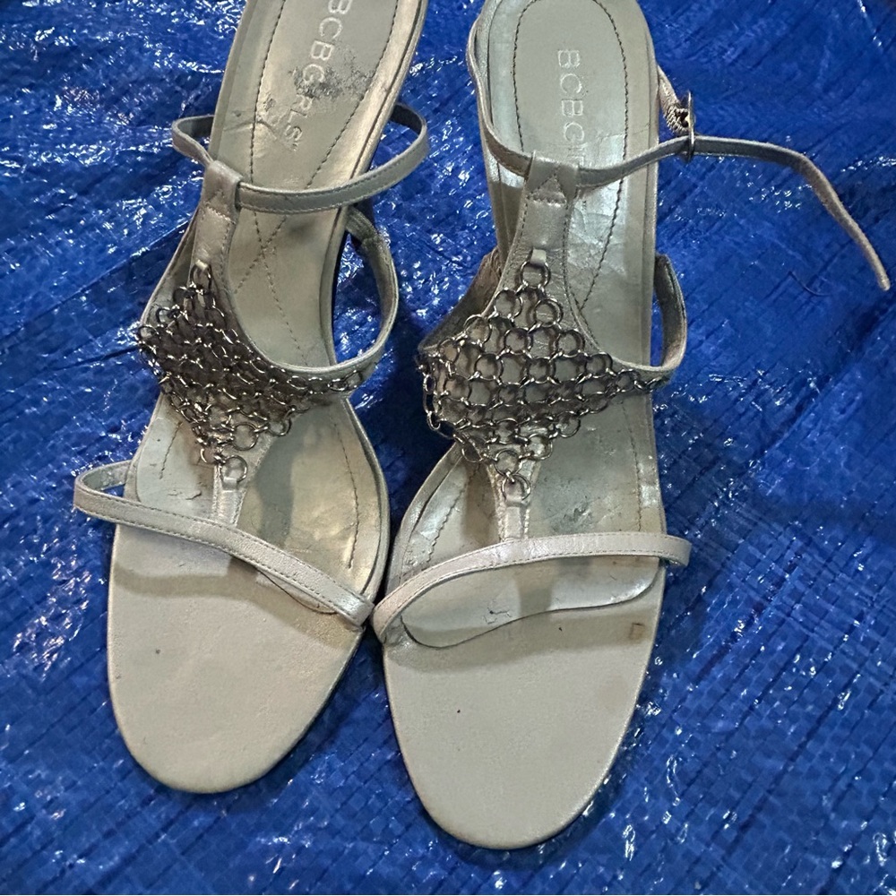 Metallic Silver Sandals